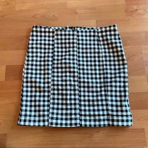 Free People Modern Femme Gingham Skirt